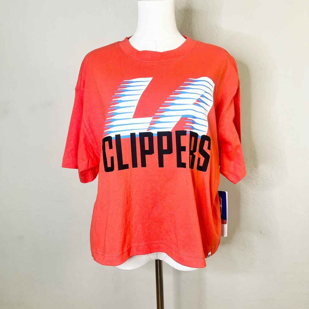 LA Clippers 47 Brand T-Shirt NBA City Edition Womens Size XL Orange New